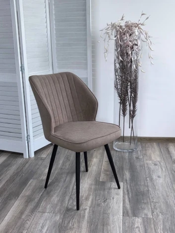 Стул РОССО 360 град. поворот. цвет B5 Капучино, велюр / черный каркас M-City 64756