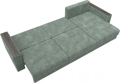 Диван угловой с декором Лига-049 НПБ Лонг Лига Диванов (Велюр) арт.128302