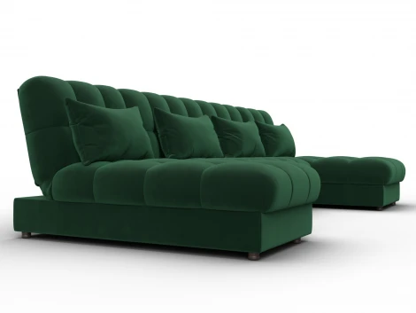 Диван П-образный Лига-116 НПБ (ДСП,ЛДСП,Велюр/Зеленый) Лига Диванов 137328