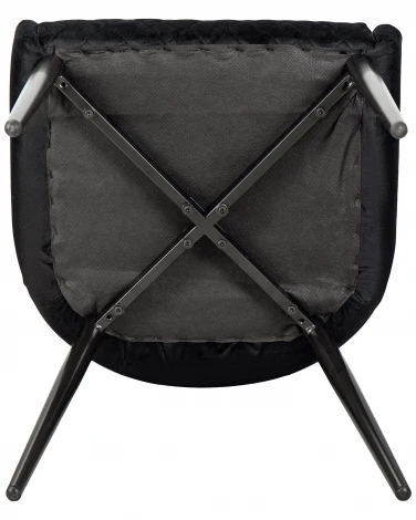 Стул обеденный RICHARD (черные матовые ножки, черный велюр (V108-77))