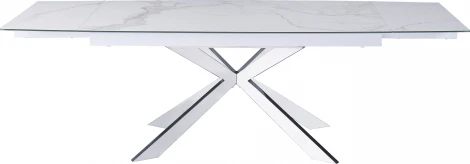 Стол обеденный IST-CASA раскладной Иллюзион MC22026DT, 160(240)х90х76 см, белый мрамор