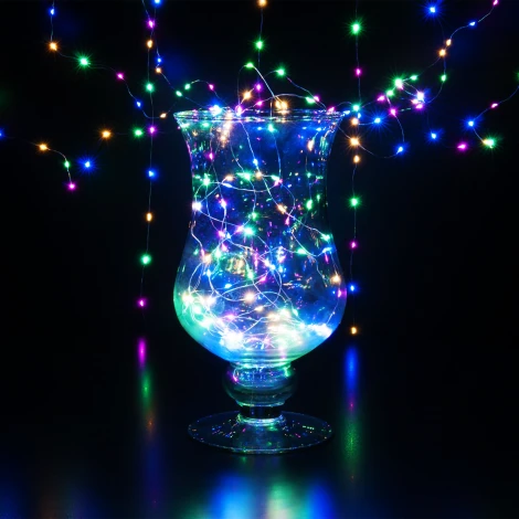 Гирлянда занавес "роса" мульти Eurosvet 2*2,6М IP20 200-006