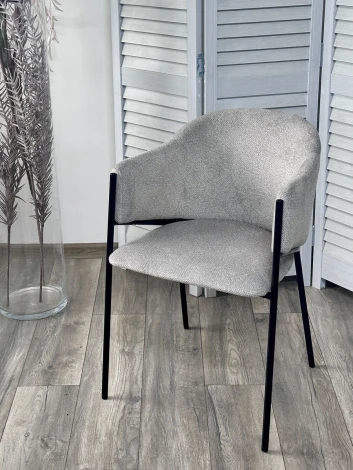 Стул ДИЛЛ, цвет Lana 80 серый, ткань / черный каркас M-City 64486