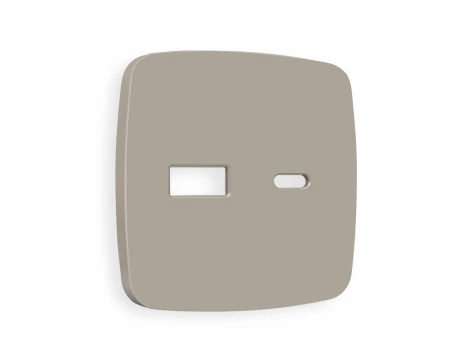 Лицевая панель Ambrella Volt OMEGA (Серо-бежевый матовый) для розетки 2USB A+C QUANT OP3710