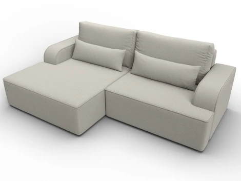 Диван угловой Лига-120 угол левый (ДСП,Брус,Фанера,ЛДС,Рогожка/Бежевый) Лига Диванов 137283L