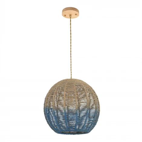 Светильник подвесной ST Luce Vimini SL1514.623.01 Древесный/Бежевый,Синий E27 1*40W