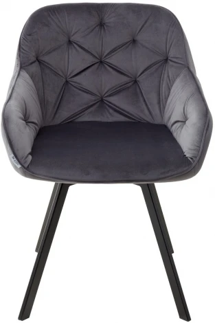 Стул GALE 360 град. поворот. BLUVEL-14 GREY, велюр/ черный каркас, М-City