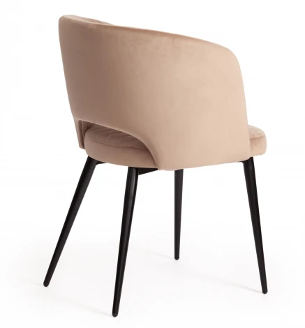 Кресло WIND (mod. 717) ткань/металл, 55х55х80 см, высота до сиденья 48 бежевый barkhat 5/черный Tetchair 15437