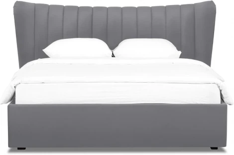 Кровать Queen Agata Lux ОГОГО (арт.636843), (Ткань/Серый)