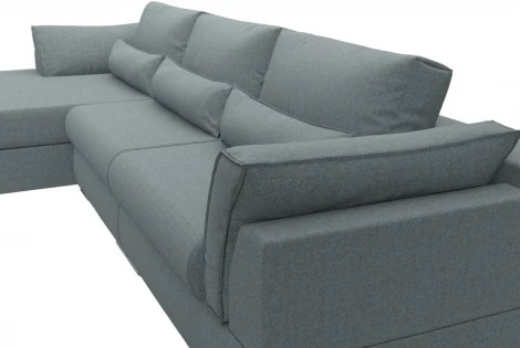 Диван угловой Пекин Long угол левый Лига Диванов (Рогожка) арт.122941L