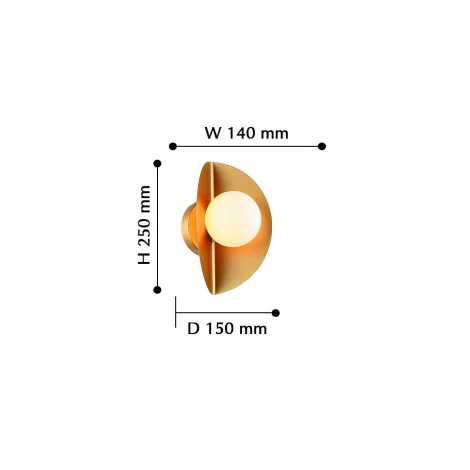 Настенный светильник Favourite Kernel 2366-1W (220V, шар)