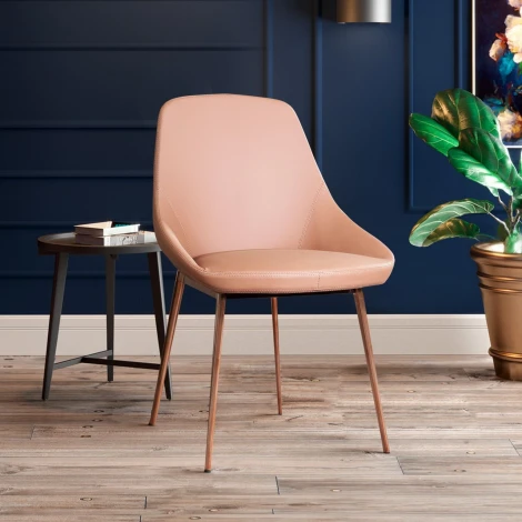 Стул Oscar экокожа soft touch капучино, декор розовое золото Top Concept 2000000000800