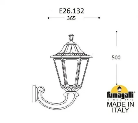 Светильник уличный настенный Fumagalli Ofir/Rut E26.132.000.BXE27