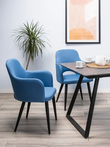 Стул R-Home Ledger Голуб Эко Чёрн 41012400Э_ГолубЧёрн