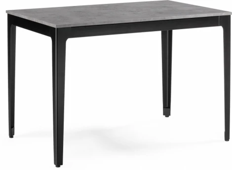 Деревянный стол Айленд 110 (Айленд 110(155)х68х76 бетон чикаго светло-серый / черный) Woodville арт.584299
