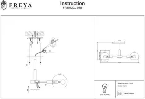 Потолочная люстра Freya Trisha FR5032CL-03B