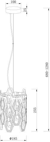 Подвесной светильник Maytoni Tissage MOD490PL-01G