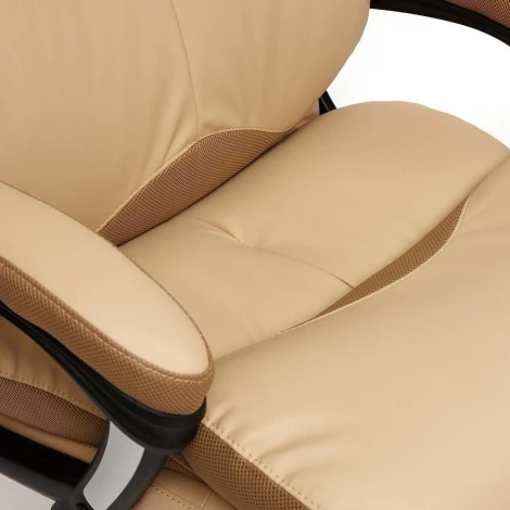 Компьютерное кресло для руководителя Tetchair DUKE (Исскуственая кожа,Ткань/Бежевый)