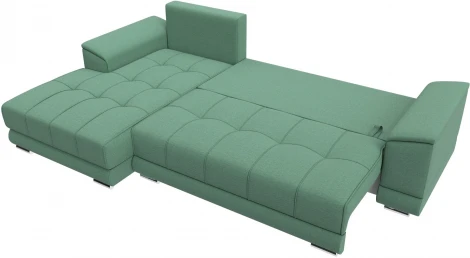 Диван угловой НордСтар левый угол (Зеленый/Рогожка) Лига Диванов арт.123501L