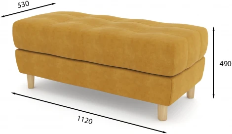 Банкетка Arsko Герберт горчичный велюр