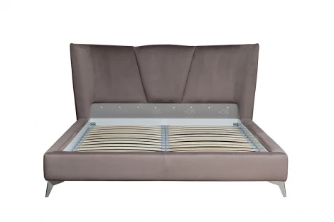 Кровать Siena без мех.велюр коричневый Colt1012-ROSKOR 199*222*116см Garda Decor