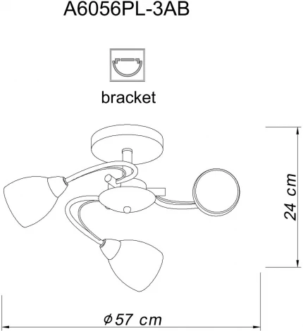Потолочная люстра Arte Lamp Innocente A6056PL-3AB