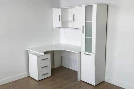 Лайт-2 Стол компьютерный 1200 угловой Mebelson (ЛДСП/Белый) арт.SKL2.2N02.1477