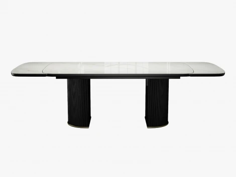 Стол DikLine EKP205 керамика К20 глянец, опоры МДФ черные/золото (2 уп.) 00-00082580