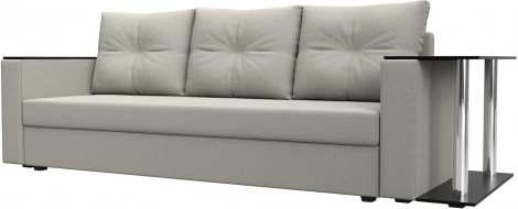 Диван прямой Атланта Лайт со столом справа Лига Диванов (Рогожка) арт.126159