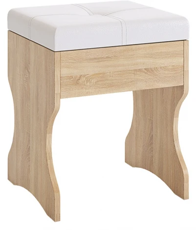 Виктория-1 Пуф Mebelson (ЛДСП,ПВХ,Экокожа/Дуб сонома) арт.SPV-1.06.1544