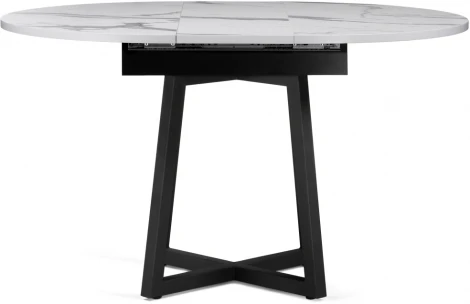 Деревянный стол Woodville Регна черный / белый 504217