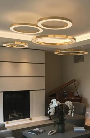 Подвесной светильник (люстра) Light Ring Horizontal D40 Золото ImperiumLoft 40.1454-40 (177930-22) (LED, 220V, на тросе, круглые, кольцо)