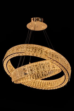 Подвесная люстра ярусная Fluorite Ravissement FL1057-14P (LED, 220V, хрусталь, на тросе, круглые)