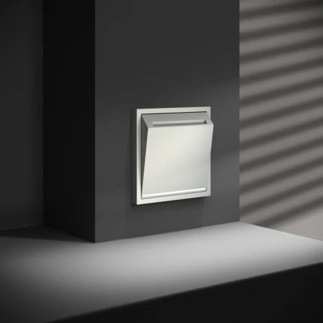 Выключатель встраиваемый карточный 16А (сталь) Voltum S70 VLS010705