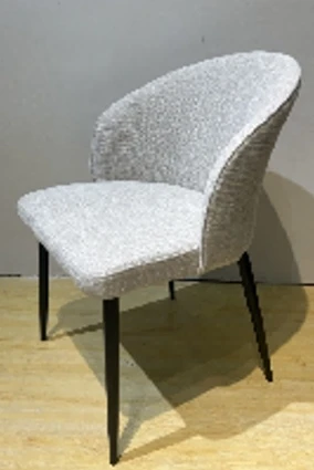 Стул GLORIA White CHACHA-140, ткань/ черный каркас / Товарный знак DISAUR