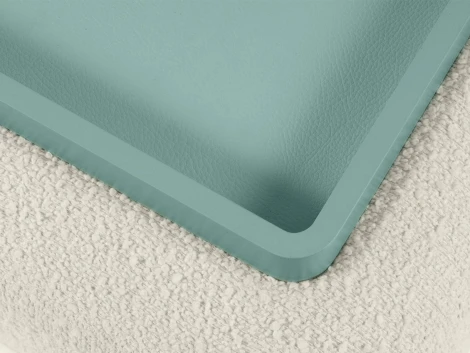 Столик прямоугольный Fabro (Букле/Белый,Зеленый) ОГОГО Обстановочка! арт.889268