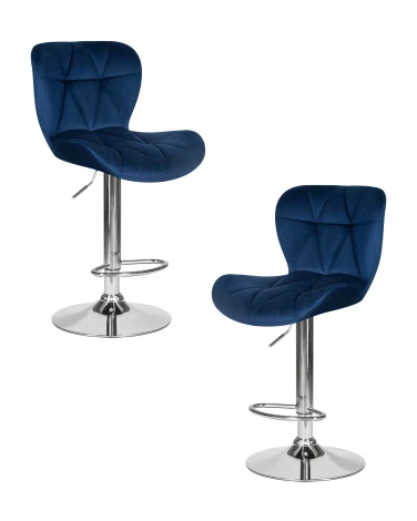 Набор 2 шт стул барный DOBRIN BARNY (синий велюр (MJ9-117))