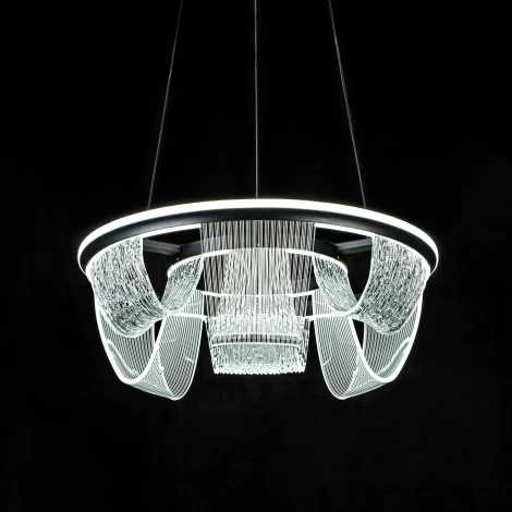 Подвесной светильник светодиодный с пультом с регулировкой цветовой температуры LED4U LED4U L7706-460 BK