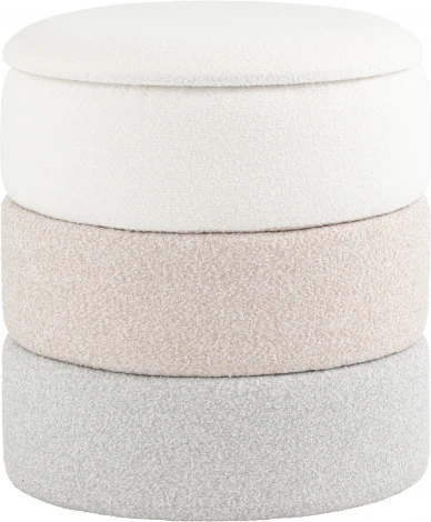 Пуф с ящиком Hive S букле бежевый, Stool Group