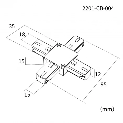 Коннектор X-образный однофазный Favourite Practica 2201-CB-004