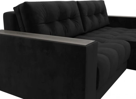 Диван угловой с декором Лига-049 НПБ Лига Диванов (Велюр) арт.128460