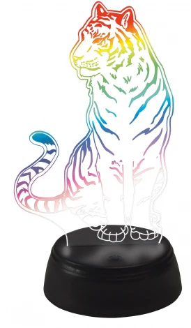 Световая фигура Uniel ULI-M507 RGB/3AA TIGER/BLACK (LED, сенсорный выключатель, животные)