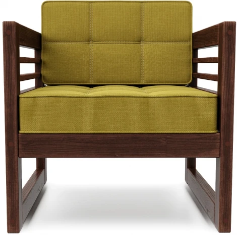 Кресло Arsko Сега орех рогожка горчичная