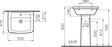 Раковина VitrA Form 300 9602B003