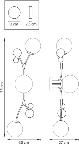 Бра Lightstar Croco 815537 (220V, шарики, молекулы)
