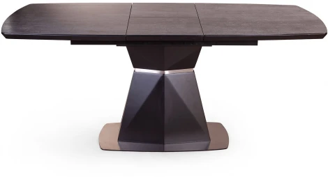 Стол раскладной Diamond (140+40) глазурованное стекло черный Top Concept 2000000001098