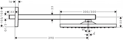 Верхний душ Hansgrohe Raindance E 26238000