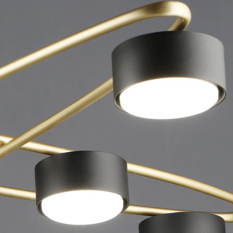 Потолочная люстра на штанге Reluce 06658-0.3-08 GD+BK GX53 (220V)