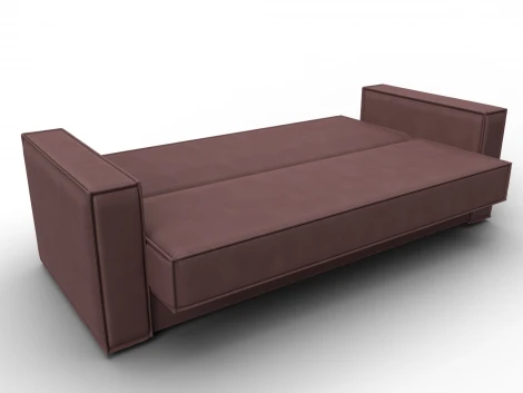 Диван-книжка Куба (ДСП,ЛДСП/Пластик/Замша/Бордовый) Лига Диванов 127459