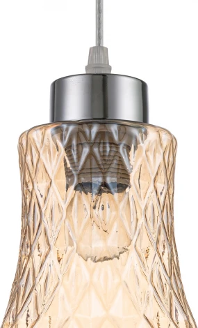 Подвесной светильник Escada Carnival 10193/1S Amber E27*40W Chrome/Amber (220V, на проводе, круглые)